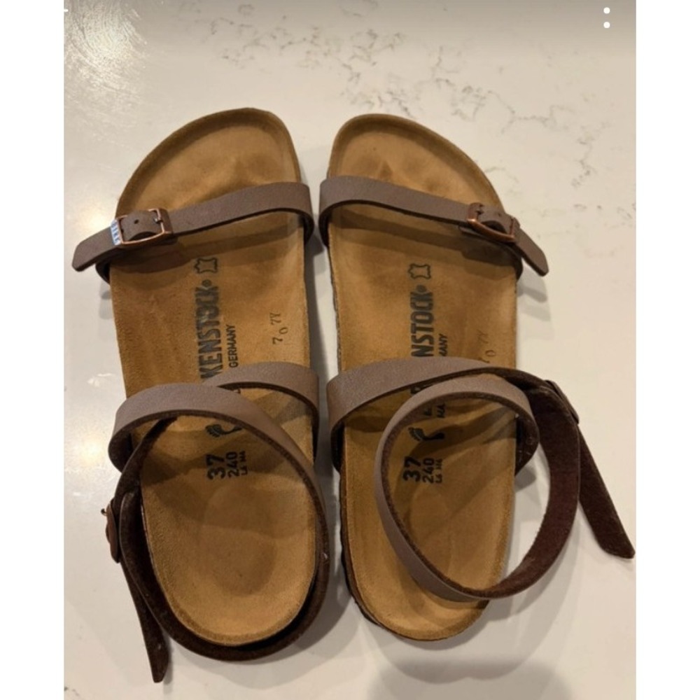 Birkenstock Milano 3 Strap Sandals Brown Gray EU 37 US 6 Made in Germany